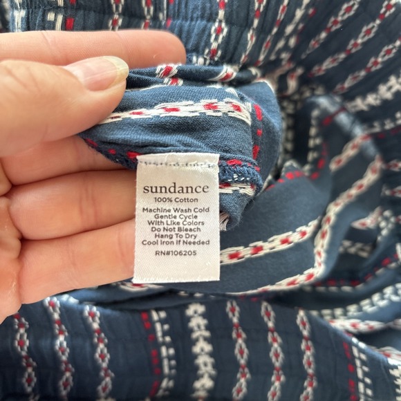 Sundance Women's Size XL Talia Easy Blue/Multicolor Striped Pants With Pocket's - Picture 9 of 12